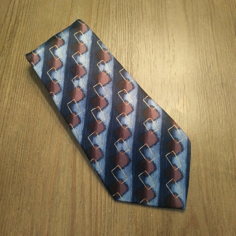 J Ferrar Mens 100% Silk Tie Made In USA